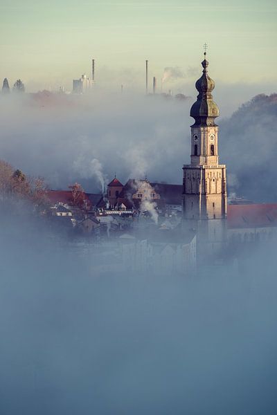 Burghausen op de Salzach van altmodern