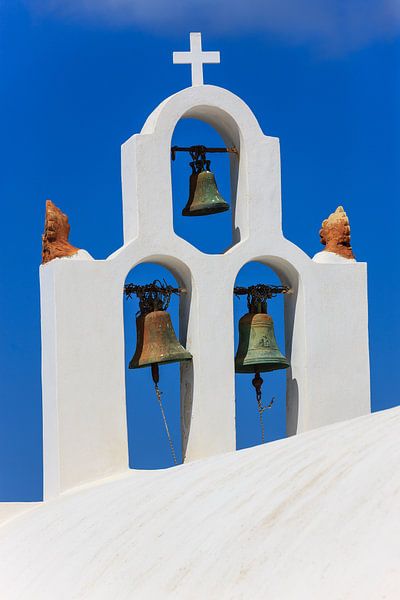 Cloches d'église à Santorin par Henk Meijer Photography