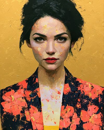 vrouw met bloemen