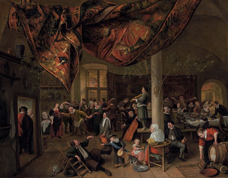 A Village Wedding, Jan Steen by Masterful Masters