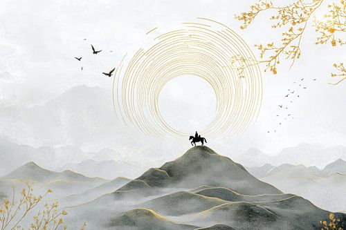 Eindeloze horizon en rust op de toppen van de bergen