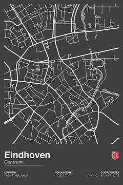 Stadskaart Eindhoven van Walljar