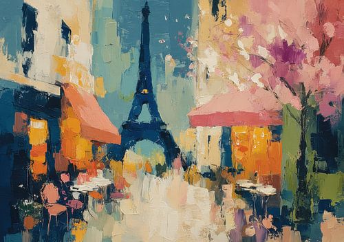 Eiffelturm in Paris bei Frühlingserwachen von Niklas Maximilian