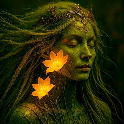 Gezichten van licht: Wachter in de pracht van de wortelbloesem