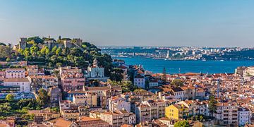 Castelo de Sao Jorge and the Old Town in Lisbon by Werner Dieterich
