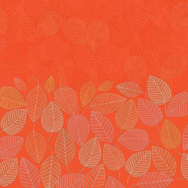 LEAVES ENSEMBLE ORANGE FLAME von Pia Schneider