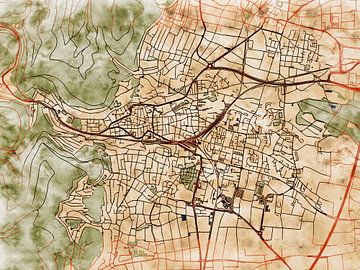 Kaart van Neustadt an der Weinstraße in de stijl 'Serene Summer' van Maporia