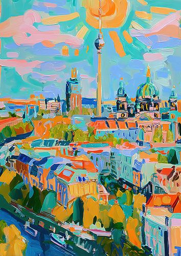 Berlijnse kathedraal televisietoren Matisse-stijl