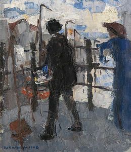 Rik Wouters - Der Maler auf der Hoogbrug in Mechelen (1908)