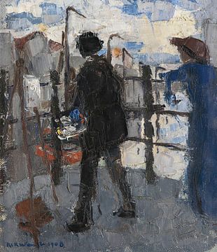 Rik Wouters - Le peintre sur le Hoogbrug à Malines (1908) sur Peter Balan