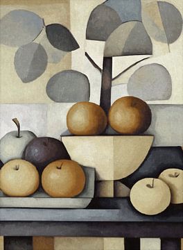 Still life apples and oranges no. 2 by Anna Marie de Klerk