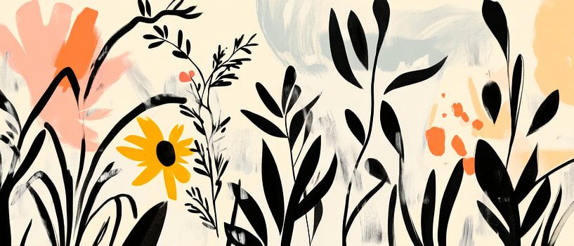 Flower meadow art by Poster Art Shop