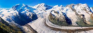 Panorama Gornergletscher in the Alps