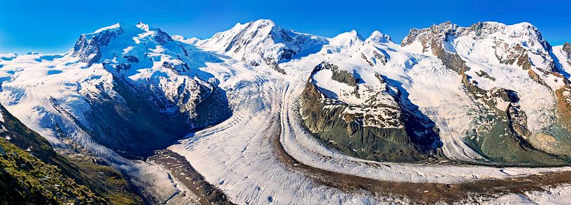 Panorama Gornergletscher in den Alpen von Anton de Zeeuw