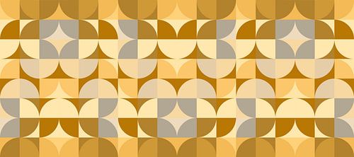 Bauhaus-abstractie in gouden kleuren