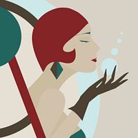 My Bubble, portrait abstrait moderne de la femme