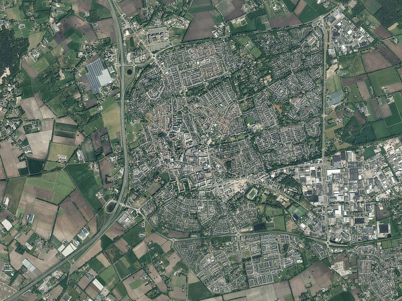 Luchtfoto van Uden van Maps Are Art