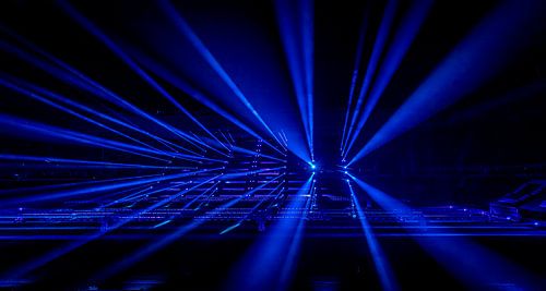 Glow 2019 - Light beams PSV Stadium - Eindhoven