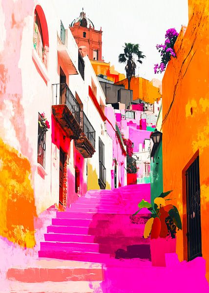 Mexico stad kunst van JBJart Justyna Jaszke