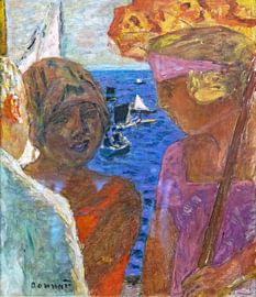 Gesprek in Arcachon, Pierre Bonnard, 1926 van Atelier Liesjes