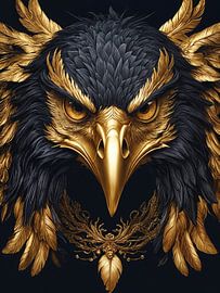 Aigle noir en or sur Rizal Azhari