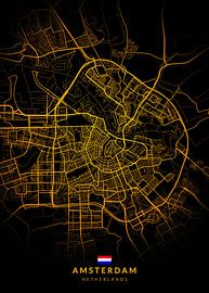 Amsterdam Stadtplan von Kenda Maruyama