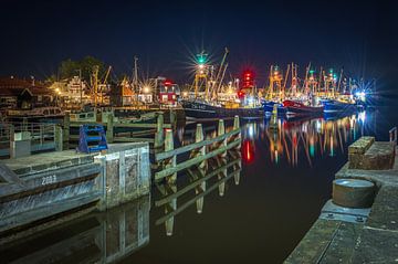 Zoutkamper vloot vanaf de sluis van Jan Georg Meijer