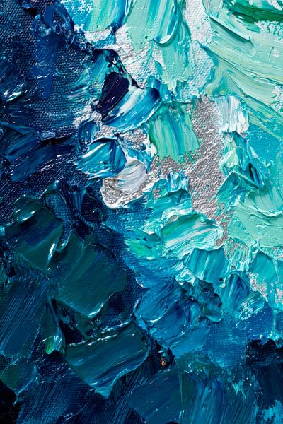 Deep-sea river in vibrant shades of blue by Poster Art Shop