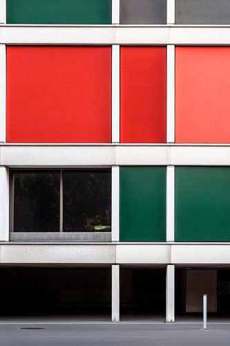 Kleurrijk architectonisch ontwerp in kleuren