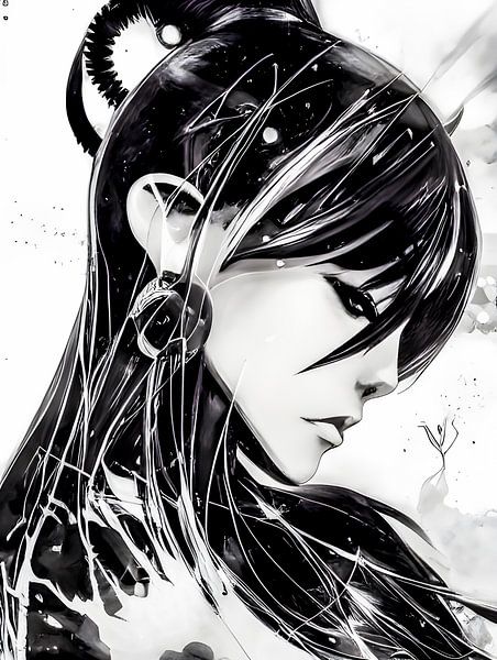 MANGA GIRL van The Art of Mark Fischer