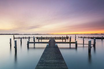 Zonsondergang Oldambtmeer Blauwestad van Rick Goede