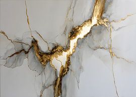 Art abstrait minimaliste Wabi-Sabi doré