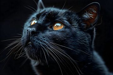 chat noir sur PixelPrestige