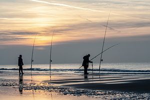 Fischer am Strand des Nord-Viertels