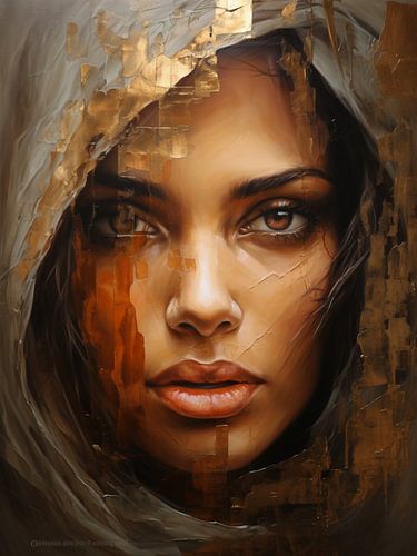 Modernes abstraktes Porträt