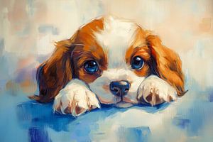 Hundewelpe mit großen Augen