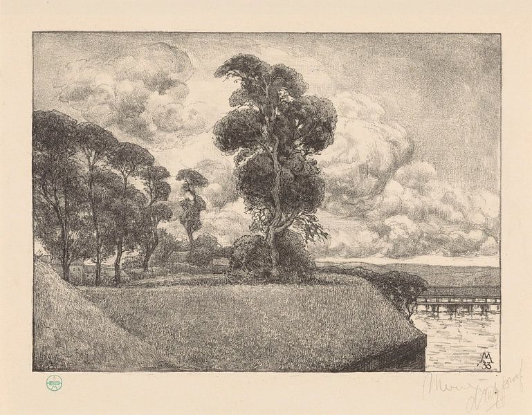 Simon Moulijn, View of bastion Oud-Molen (behind the arsenal), 1933 by Atelier Liesjes