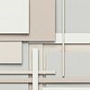 Minimal Art: Vielschichtiges abstraktes Linienspiel in Sand- und hellen Grautönen von STUDIO ARTSY