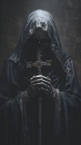 Squelette avec croix