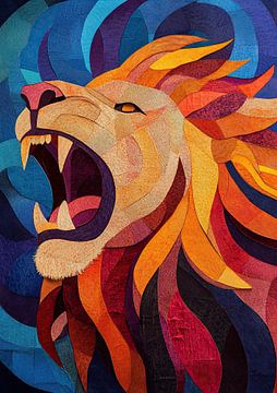 Majestueuze heerser: de leeuw als symbool van kracht van Niklas Maximilian