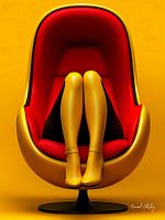 The Egg Chair - Pop Art surréaliste minimaliste