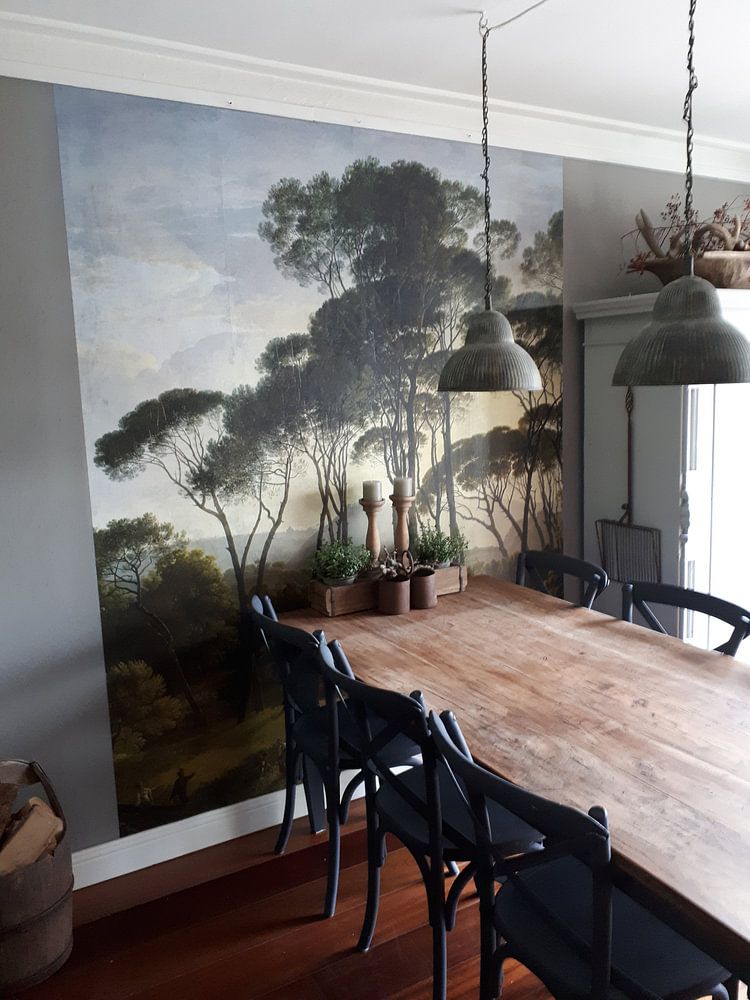 Paysage italien avec des pins parasols, Hendrik Voogd 