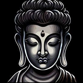 Betoverende Zilveren Buddha : Spirituele Kunst voor Meditatie Ruimtes van Marian Nieuwenhuis