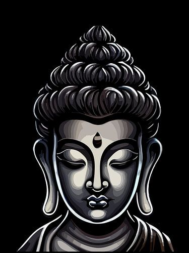 Betoverende Zilveren Buddha : Spirituele Kunst voor Meditatie Ruimtes