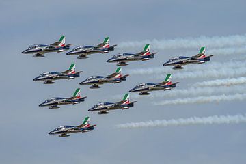 Frecce Tricolori in actie tijdens RIAT 2022. van Jaap van den Berg