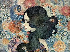 Women's portrait by Abstract Painting