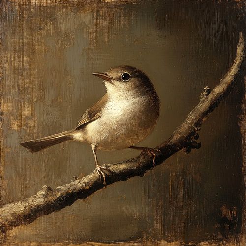 Beauté rustique sur une branche