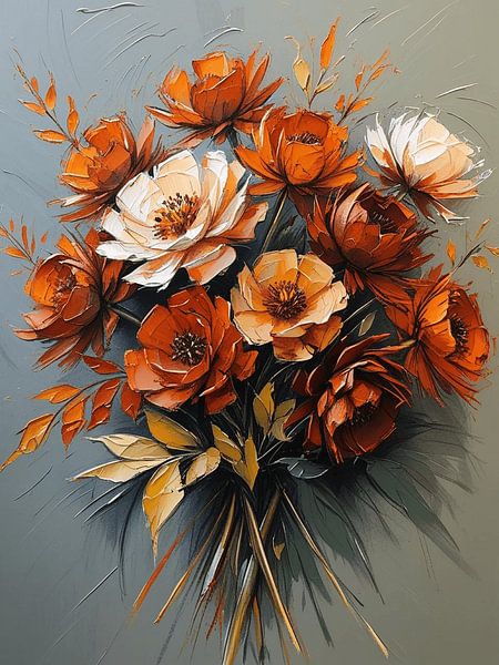 Herfstbloei in Impasto van Artistic