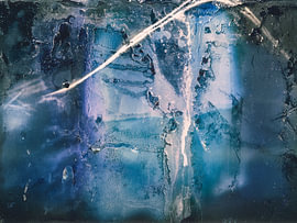 Abstract solargraph in cool shades of blue by Daniel Laan