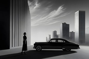 Surreale Eleganz in monocromem Licht